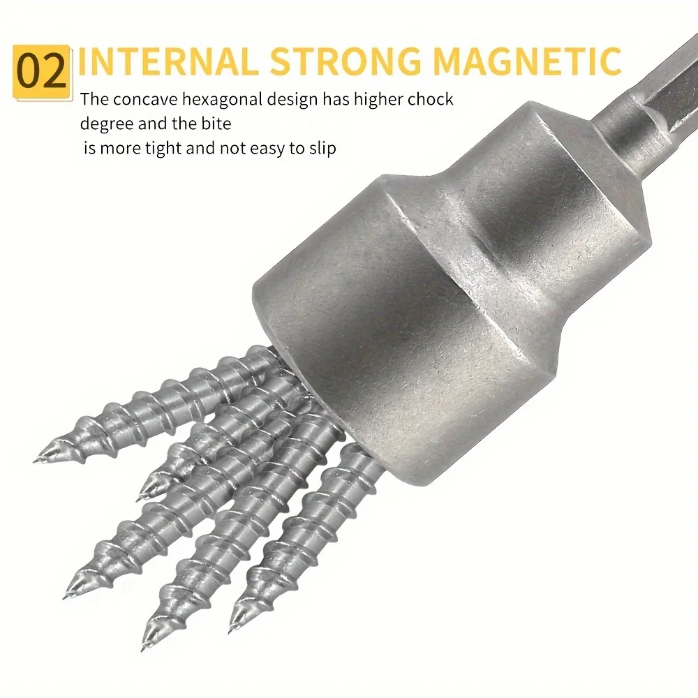 12/16-częściowy zestaw magnetycznych wkrętaków do nakrętek - zestaw mistrzowski wierteł do nakrętek sześciokątnych Premium Impact Power, SAE i metryczny