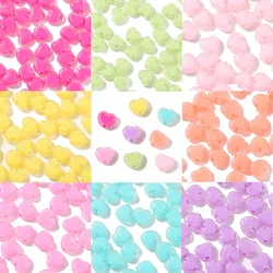 50pcs/Lot 7x8mm Acrylic Heart Beads for Jewelry Making Loose Spacer Beads DIY Necklace Bracelet Accessories Supplies