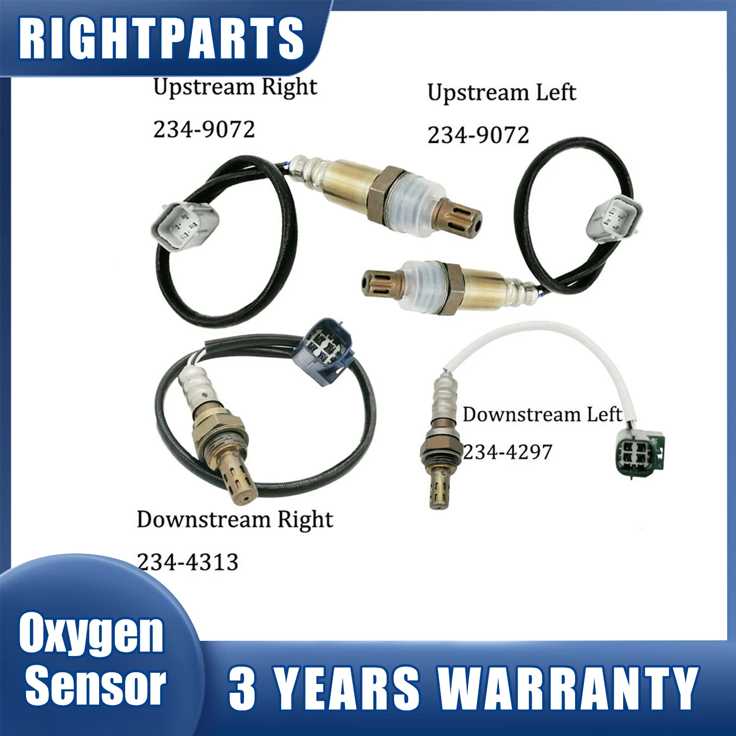 Upstream&Downstream Oxygen O2 Sensor For Nissan Pathfinder Frontier Xterra 4.0L 2007 2008 2009 2010 234-9072 234-4313 234-4297