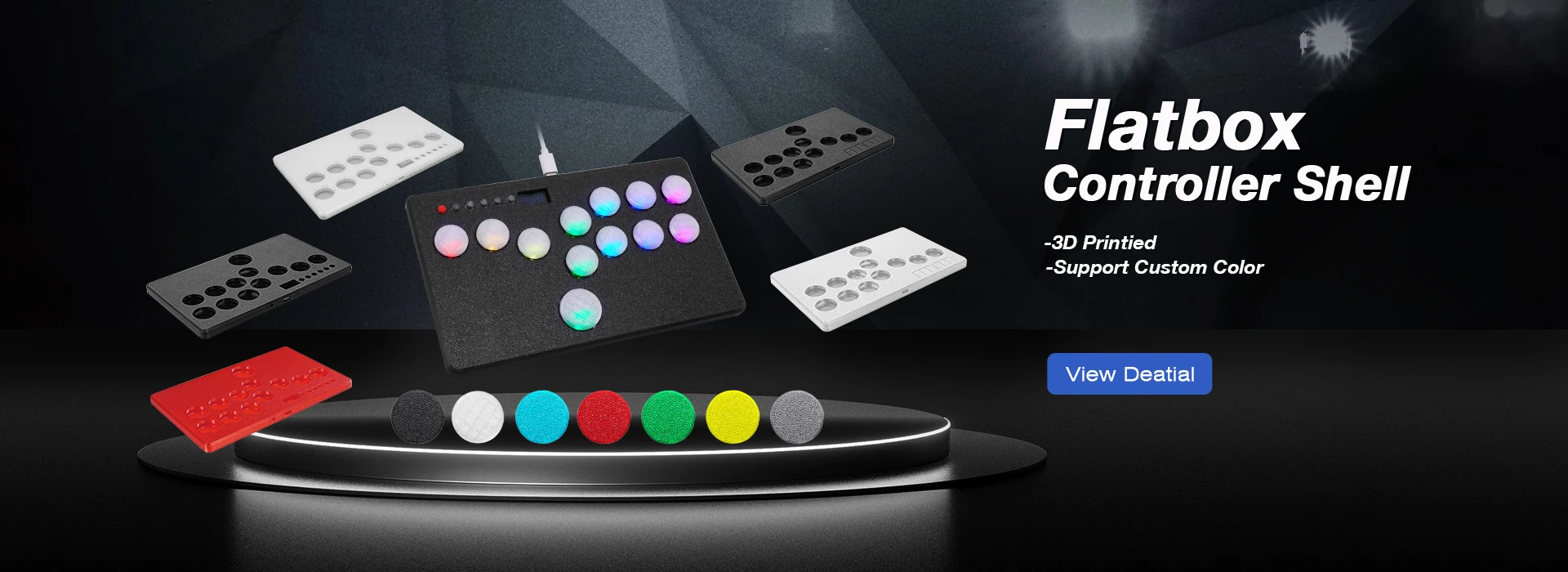 Flatbox Stickless Arcade Stick Controller für PC Pico Mini Style Hot SWAP Kailh Hitbox Fightstick für PS4/PS3/Schalter – Detail 20