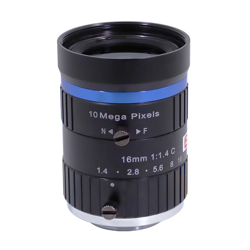 ZLKC 10MP Lens 16mm 1 Inch C Mount F1.4 10Megapixel Low Distortion Machine Vision Manual iris Lens for Industrial Camera