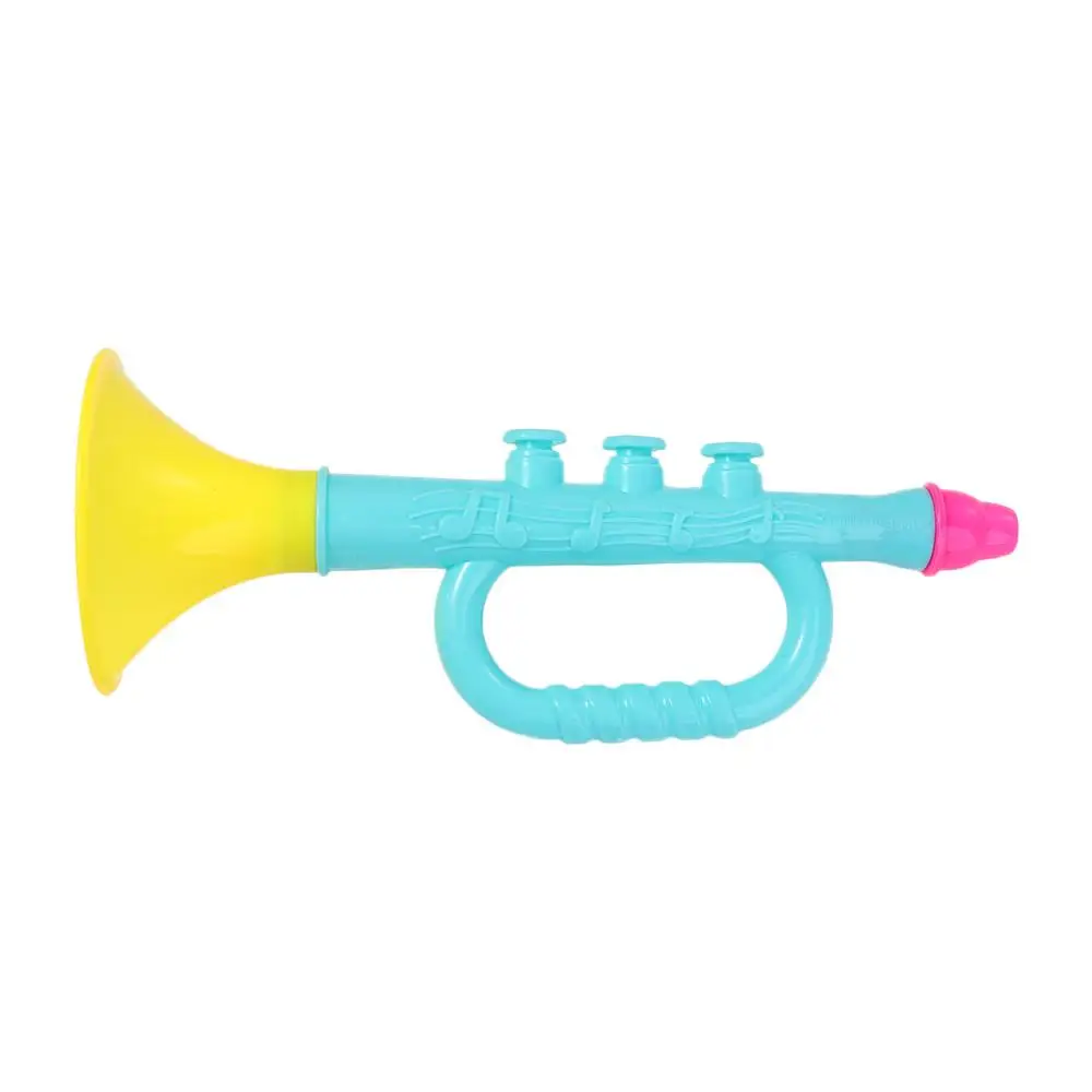 Muziekinstrumenten Onderwijs Beste Cadeau Kinderen 17CM Kleurrijke Plastic Trompet Baby Muziek Speelgoed Baby Hoorn Speelgoed Kinderen Trompet