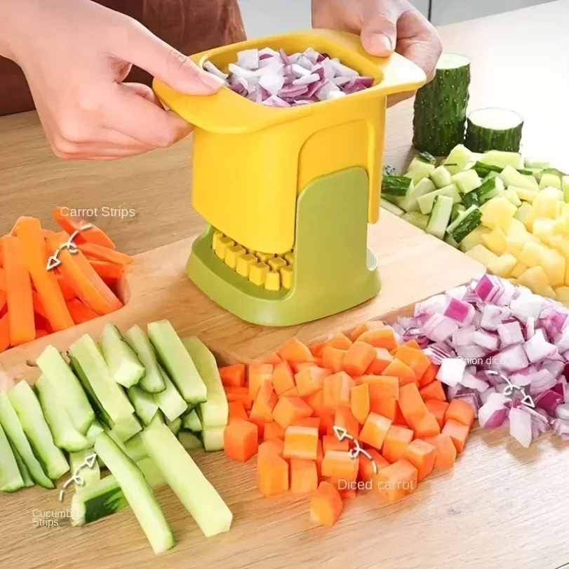 

Multifunctional Cucumber Potato Slicer Household Hand Pressure Onion Dicer Kitchen Tools Vegetable Chopper French Fries Cutter