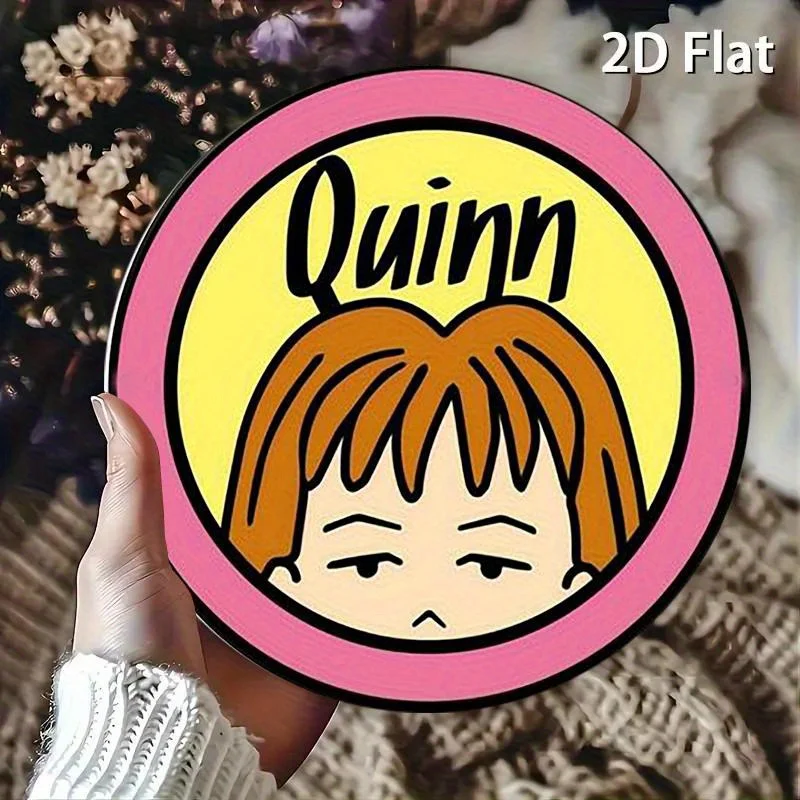 

1 Daria-style Round Aluminum Sign - Unique Wall Decor, Perfect for Living Room, Bedroom, Bar, Café, or Office Decoration