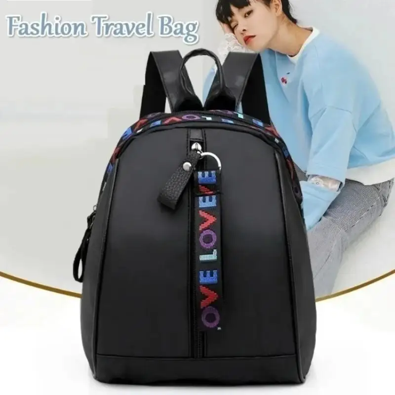 1 Pcs New WOMEN'S Shoulder Bag Single Shoulder Colored Belt Bag Travel Versatile Leisure College Fashion Nylon Female Bag