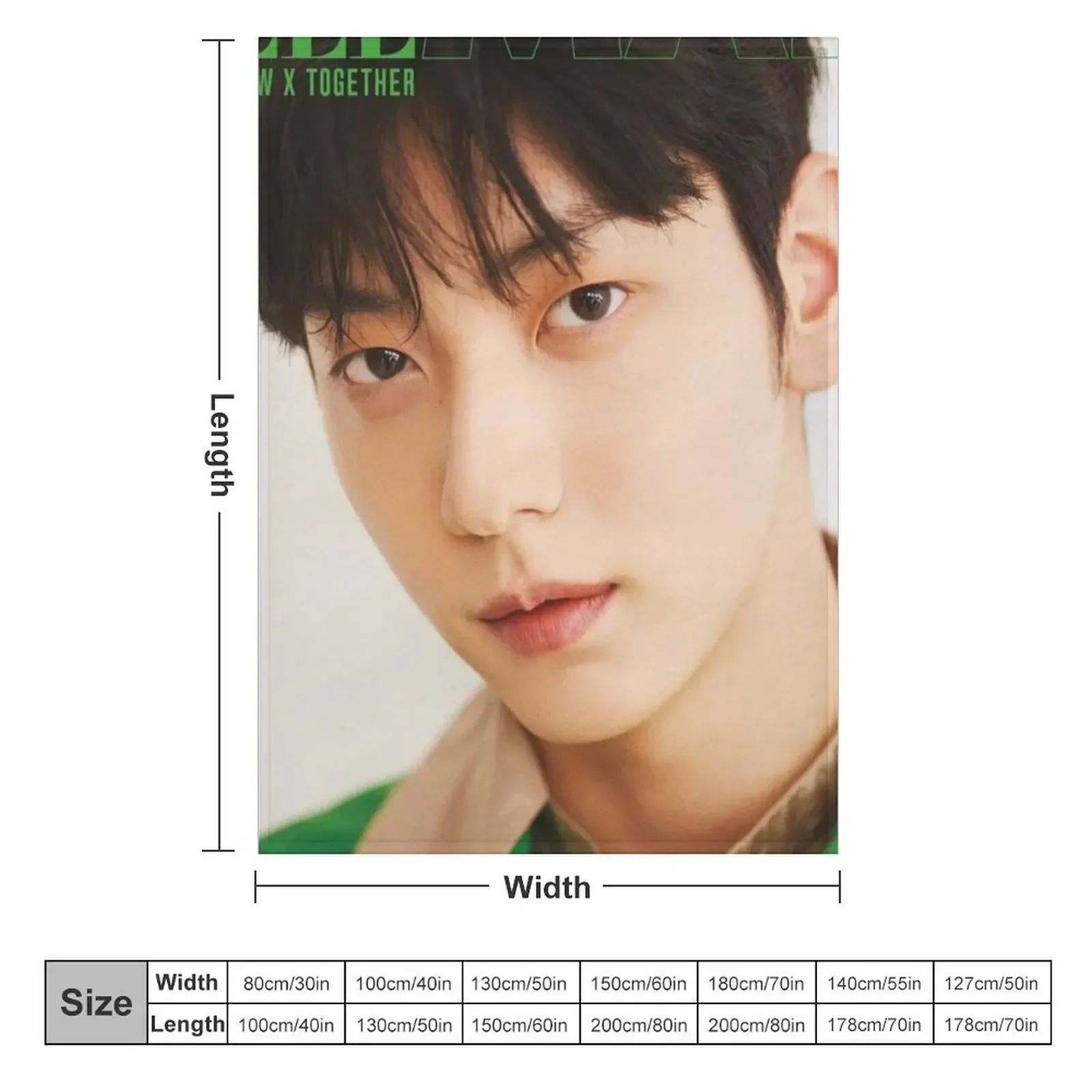 TXT Soobin 2022 photoshoot - Elle Men Throw Blanket Decoratives Vintage Blankets