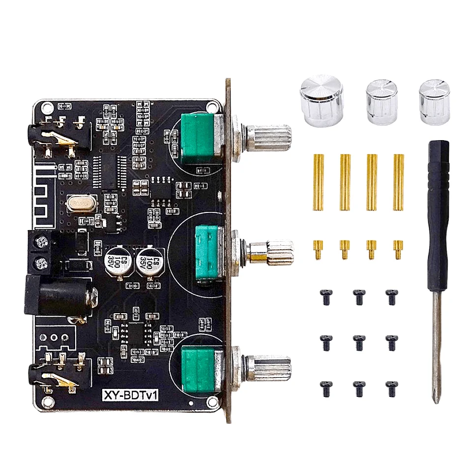 XY-BDT Bluetooth 5.1 Decoder Board Dual Channel Stereo High and Low Tone Pre-Module 360 Degree Stepless Tuning Board