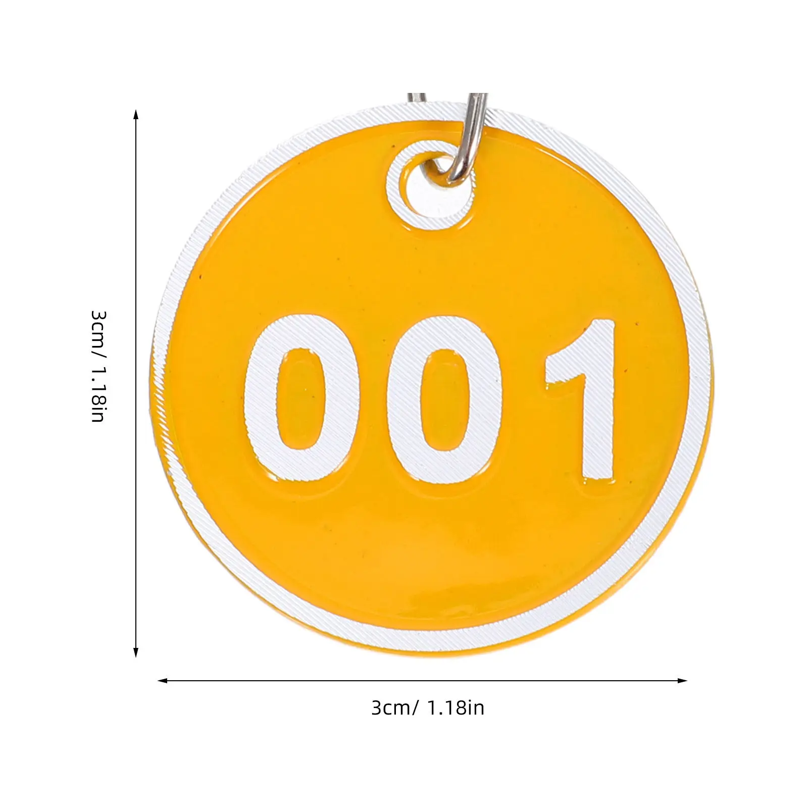 1pc Numbered Aluminum Luggage ID Tags Labels Strong Key Rings for Key Cabinets Storage Travel Accessories Metal Number Plates