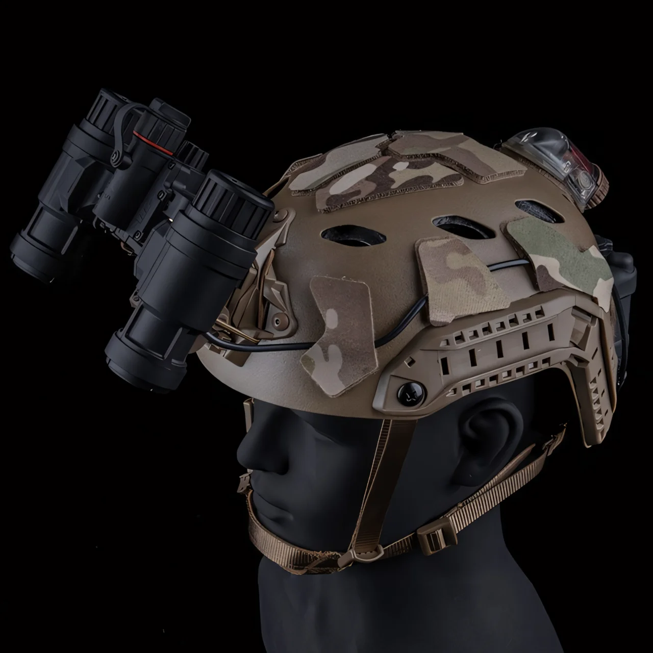 Wosport FAST Helmet Camo Panels Hook and Loop Cover for Cable Management FAST SF High Cut Tactical Helmet for Airsoft Gear
