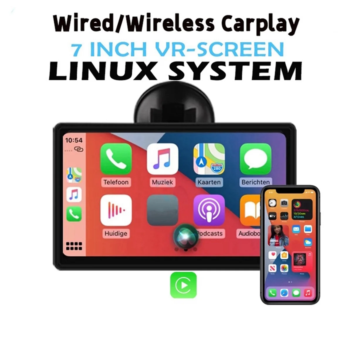 7Inch Universal Car Smart Radio Touch Screen Multimedia Player Wireless Bluetooth Carplay Portable Suspension