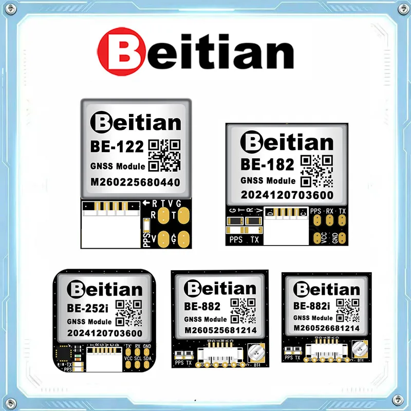 

Beitian BE‑882i BE‑882 BE‑122 BE‑182 BE‑252i GNSS Module BDS GPS GALILEO Positioning Module for FPV Drone UAV Flight Controller