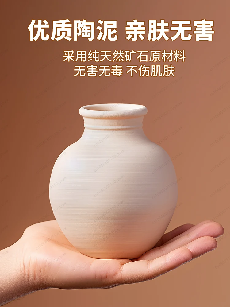 Kids Pottery Wheel Machine, Air Dry Clay Art Craft Set for Children, DIY Modeling Toy Kit for Christmas Birthday Gifts