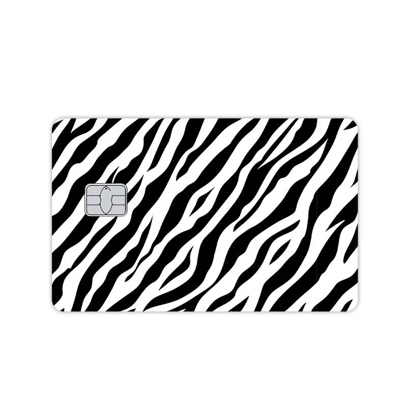 DIY Anime Shark Zebra Rainbow Pattern Bank Credit Debit Card Stickers Decoration Women Men Front Cover Decals Birthday Gifts