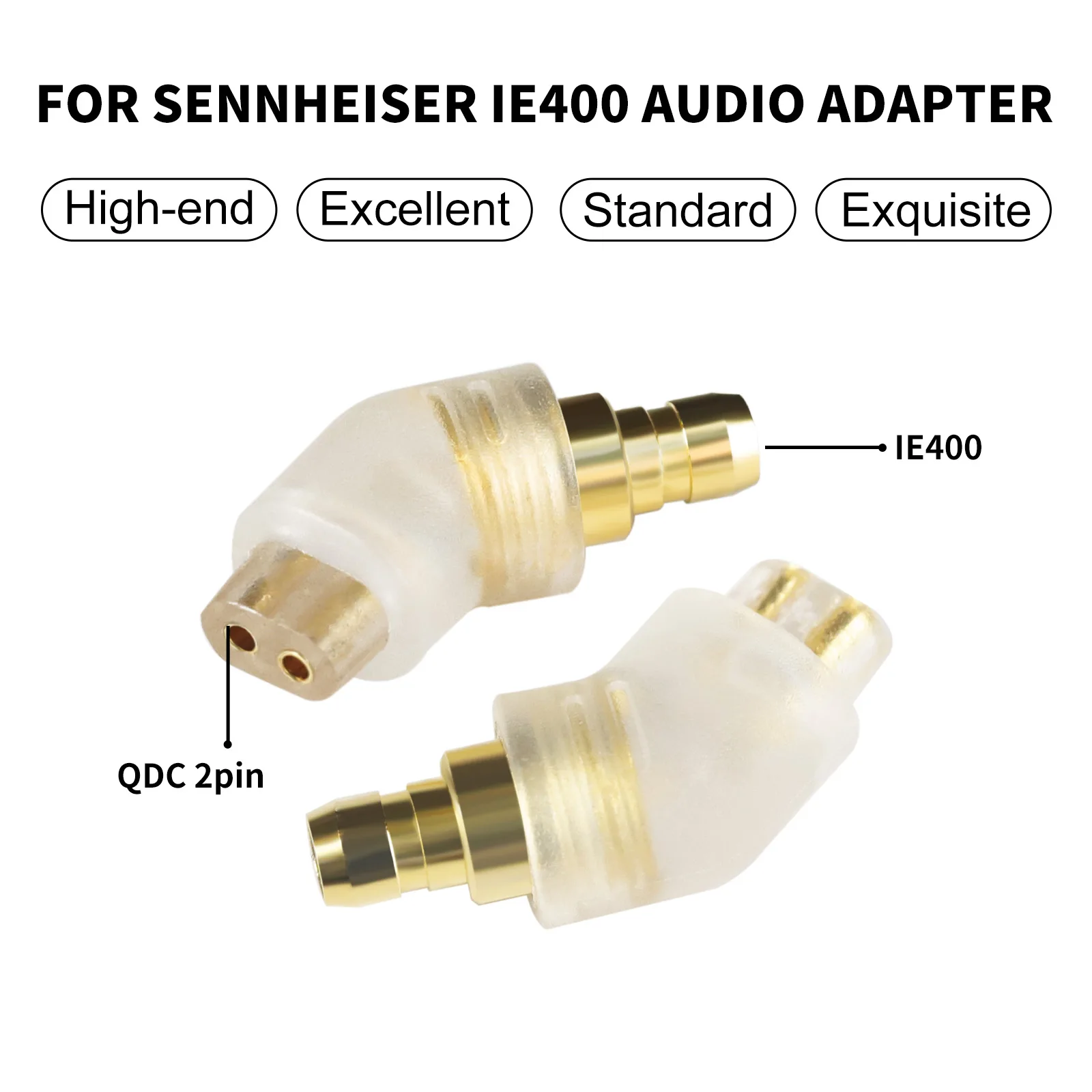 OKCSC Earphones Adapter QDC 2 PIN Female to SENNHEISER IE400 Male Headphones Audio Connector for SENNHEISER IE100 IE400 IE500