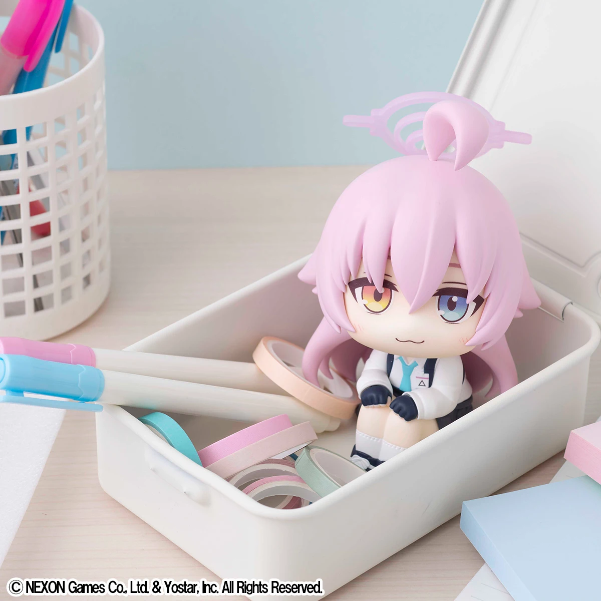 Authentic In Stock Mh Look Upblue Archive  Sunaookami Shiroko Takanashi Hoshino Q Version Anime Figure Model Decoration Toys