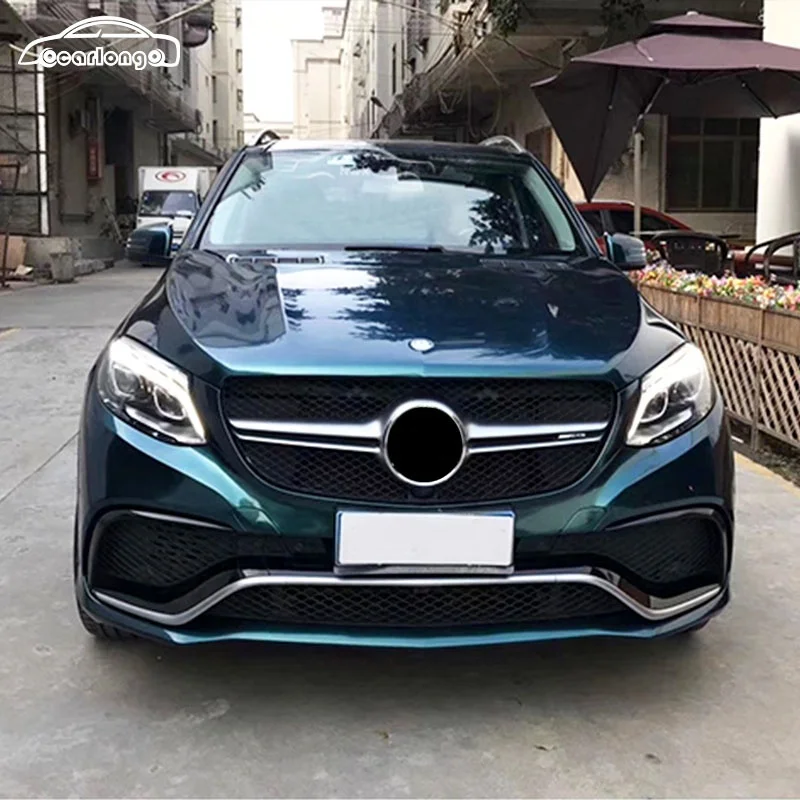 طقم هيكل السيارة AMG نمط المصد الأمامي المصد الخلفي عجلة الكسوة لمرسيدس بنز GLE 63 2015-2019