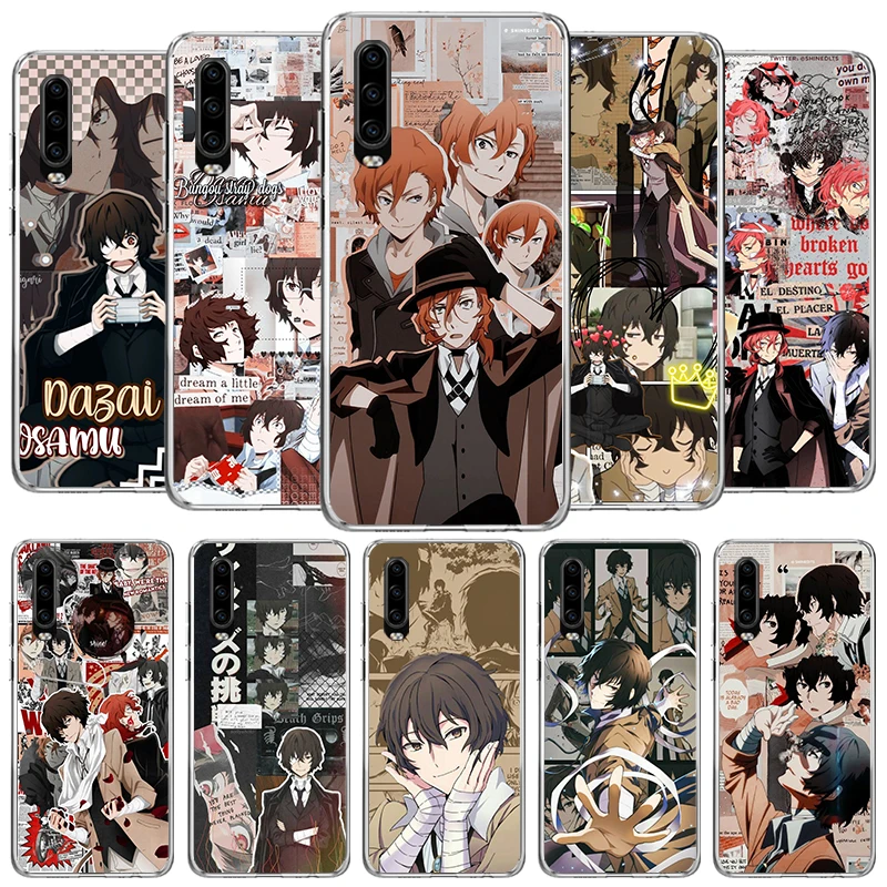 Bungo Stray Dogs Poster Anime Cover Phone Case For Huawei P40 P30 P20 P10 Lite Mate 20 10 Pro P Smart Z Y5 Y6 Y7 Y9S Soft Fundas