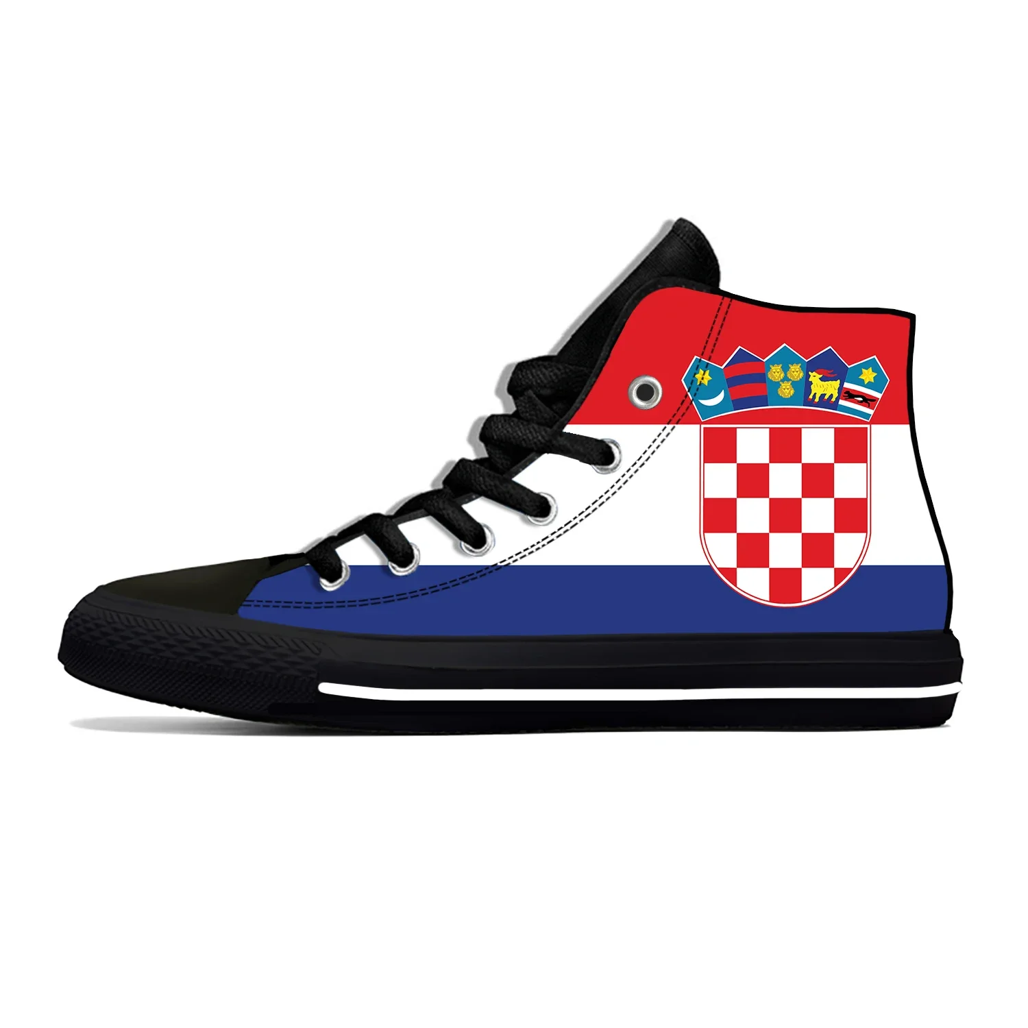 Croatia Croatian Flag Republic Patriotic Fashion Casual Cloth Shoes High Top Lightweight Breathable 3D Print Men Women Sneakers