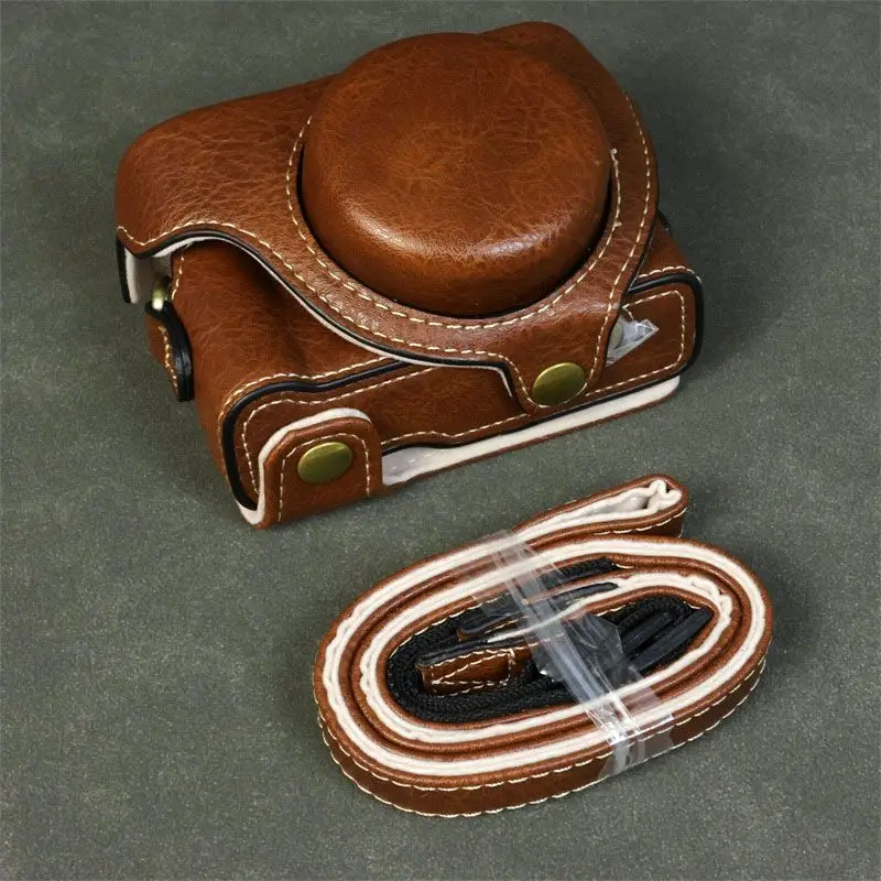 Retro Camera Bag For Sony ZV1F ZV1 ZV1M2 Camera ZV1 II Shoulder Crossbody Case Leather Case With Strap