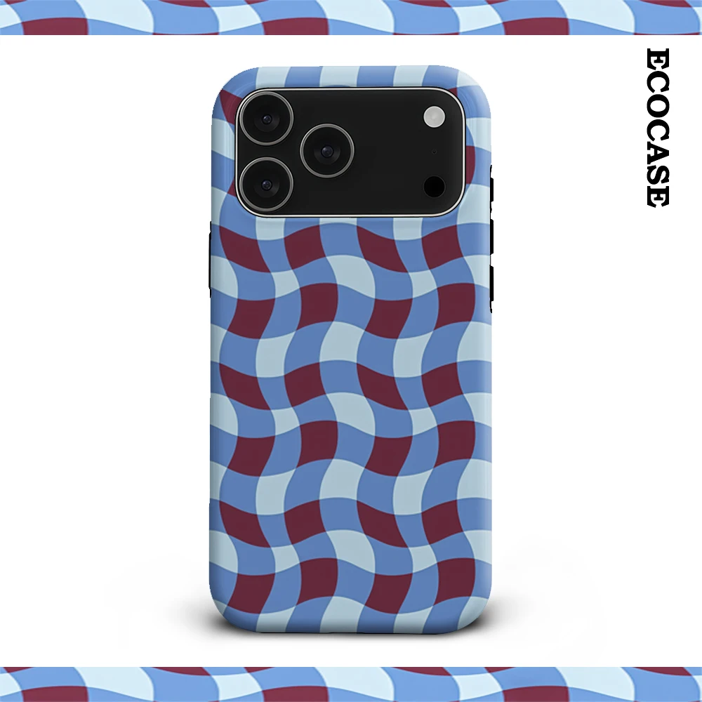 Illusion Wave Checker IPhone 17 Must-Haves Handyhülle für IPhone 17 16 15 14 13 12 11 Pro Max Plus Doppelschichtige Rückseite