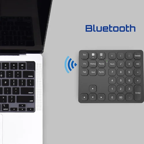 Imagen 2 del producto BOW-teclado numérico Bluetooth Dual, teclado numérico inalámbrico recargable para iPad, portátil, Windows, ios, teclado Digital Slinet