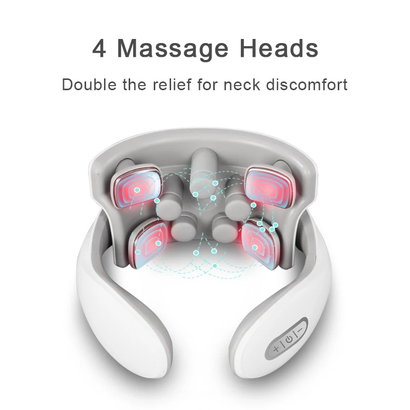 

Intelligent Electric Neck Back Pulse Massager EMS Heating Machine Cervical Vertebra Relax Device Pain Relief Kneading Massage