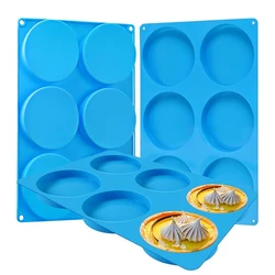 6-Piece Disc Cake Silicone Mold 3D Mousse Handmade Pastry Jelly Egg Tart Bread Mold Baking Tool