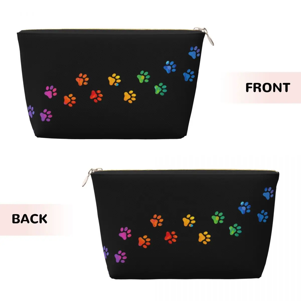 Custom Colorful Dog Paw Travel Toiletry Bag Women Makeup Cosmetic Organizer Beauty Storage Dopp Kit