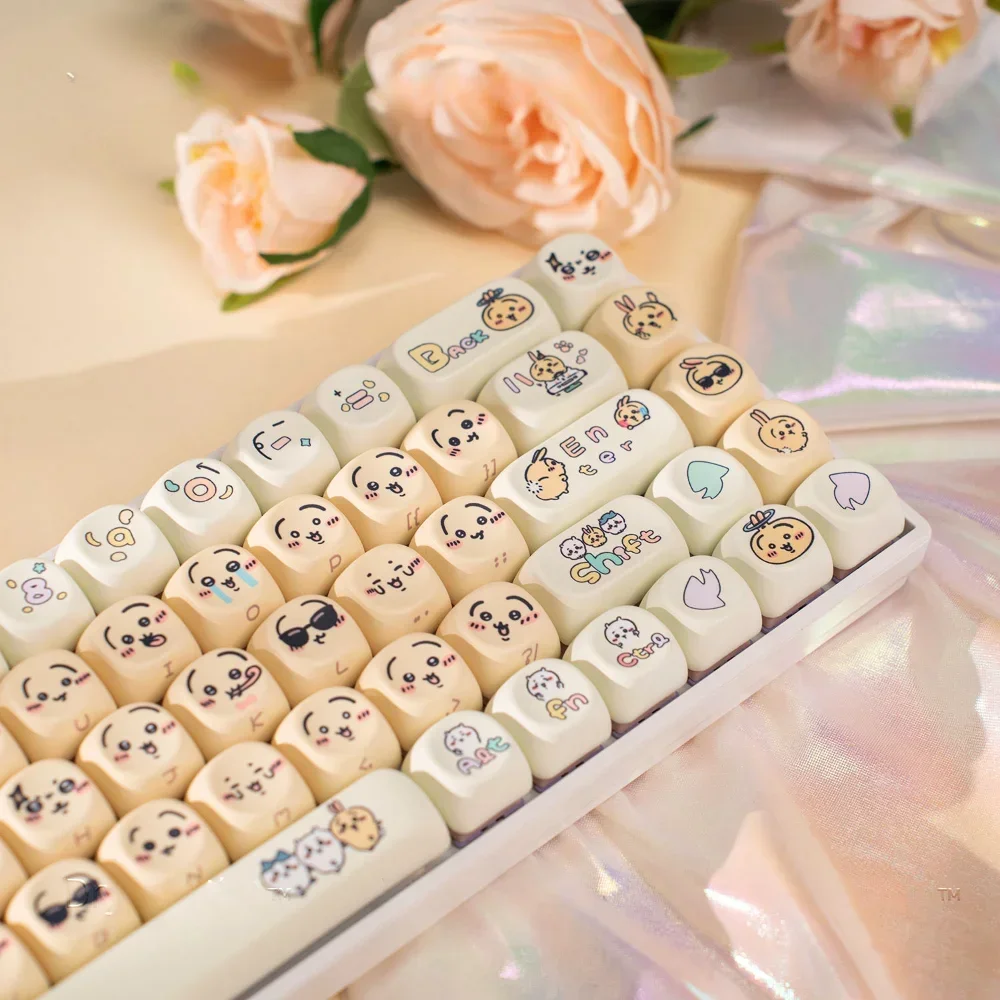 

The Kawaii MOA PBT 137 Key Usachi Keyboard Key Cap Set Is Suitable for Mechanical Keyboards Such As 66/68/86/96/98/104