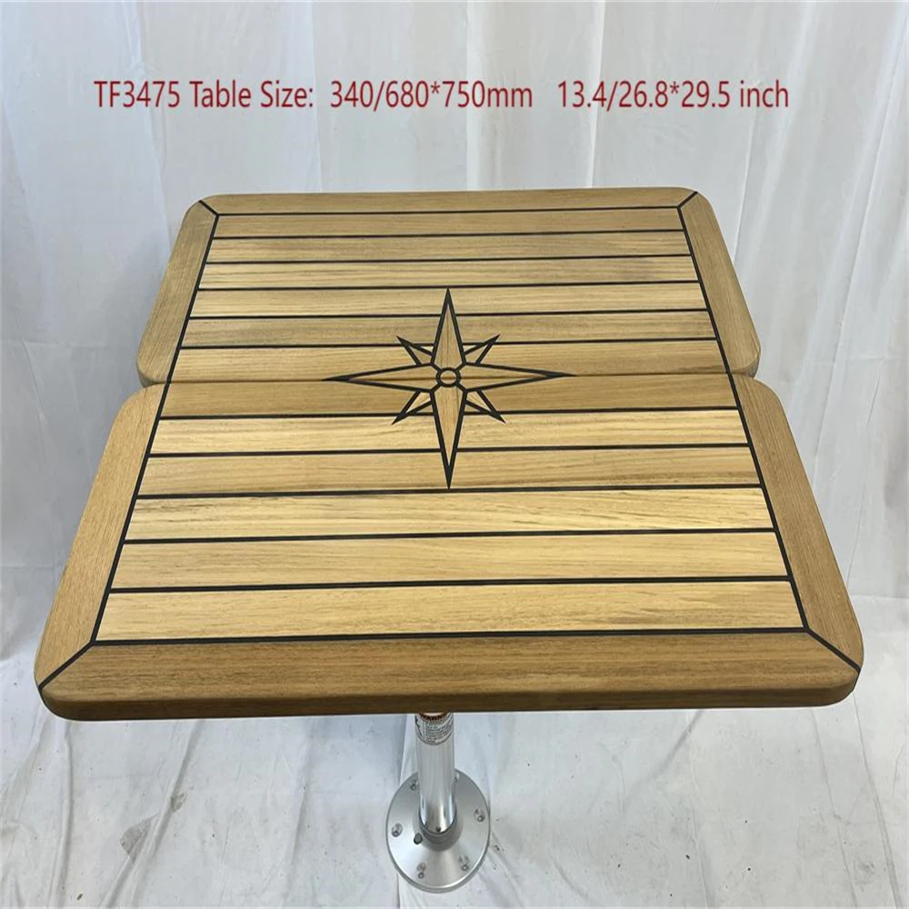 Falten Teak Tisch Top Mit Flügel Unterstützung 680/340x500, 680/340x750,680/340x1000mm Marine Boot RV