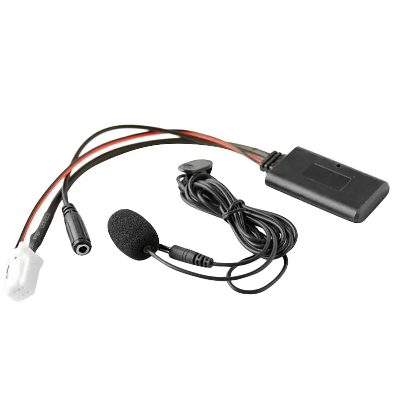 Samochodowy Bluetooth 5.0 Aux wejściem Audio mikrofon przewodowy bezgłośny Adapter 8Pin wtyczka do Nissan Sylphy Tiida Qashqai Geniss