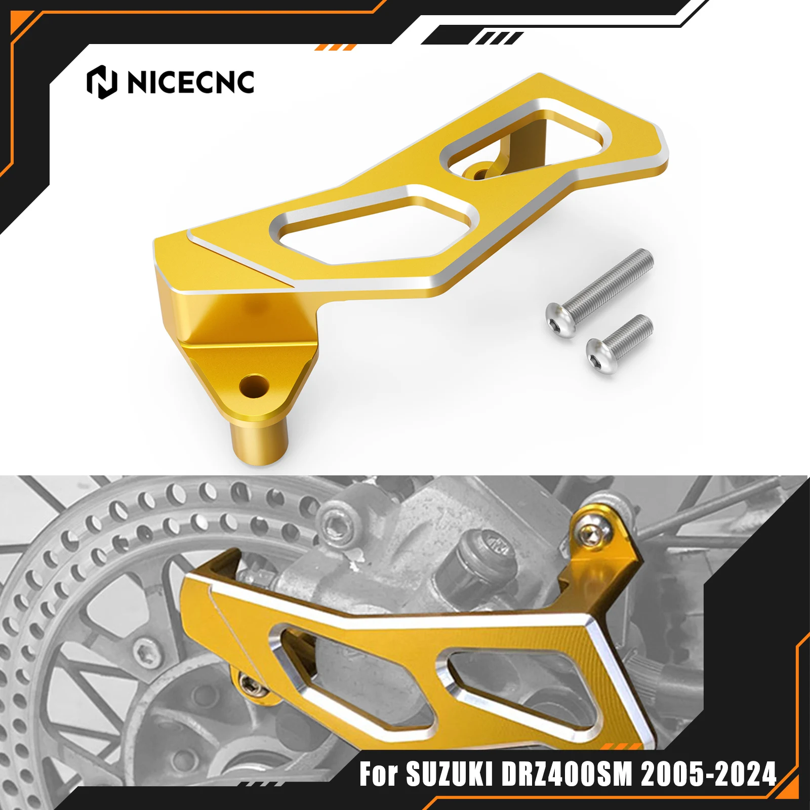 

NICECNC For Suzuki DRZ400SM DRZ 400SM DR-Z 400 SM 2005-2024 2023 2022 2021 Motorcycle Rear Brake Caliper Guard Cover Protector
