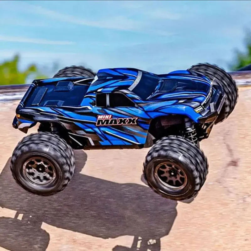 Traxxas التحكم عن بعد سيارة كهربائية Mini Maxx 4WD X على الطرق الوعرة 107154-1 لعبة سيارة RC صغيرة للأولاد هدية عيد ميلاد