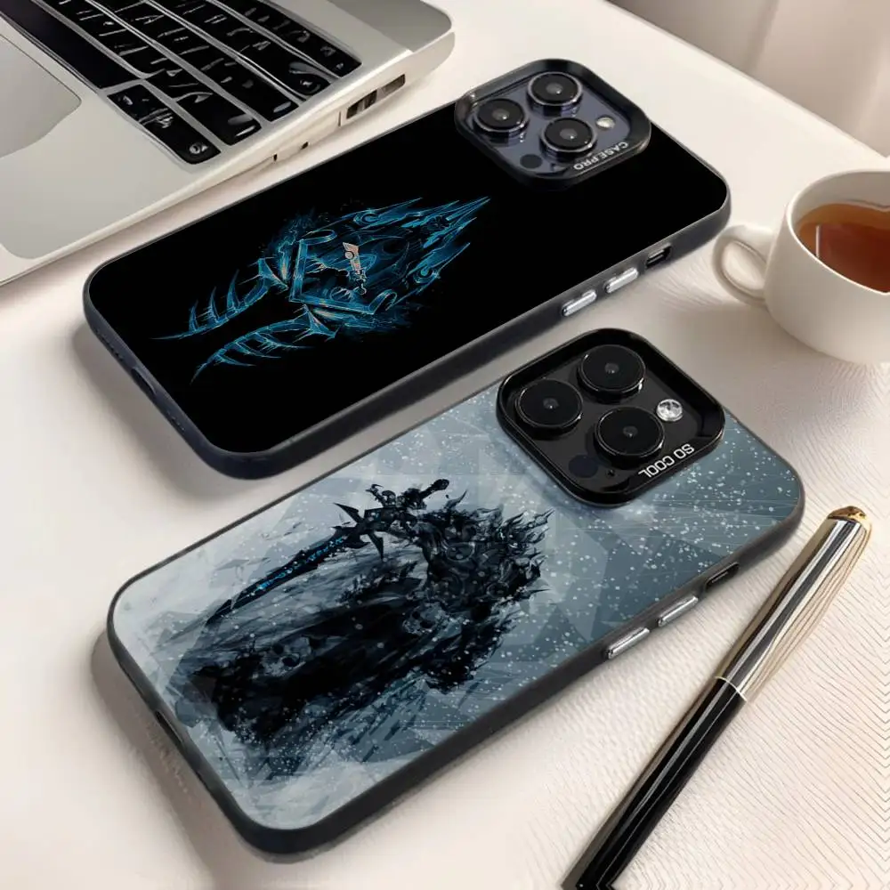

The World of W-Warcraft Phone Case For iPhone 16,15,14,13,12,11,8,7,Pro,Max,Plus,Mini,XS,SE Anti Fall Black Matte Hard