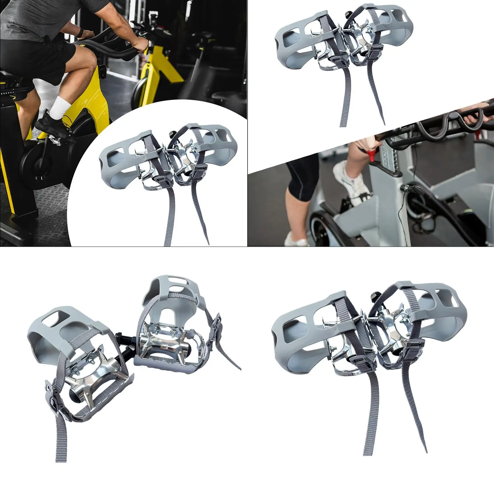 

2Pcs Exercise Bike Pedals Bicycle Pedals for Gym Stationary Bike Fitness