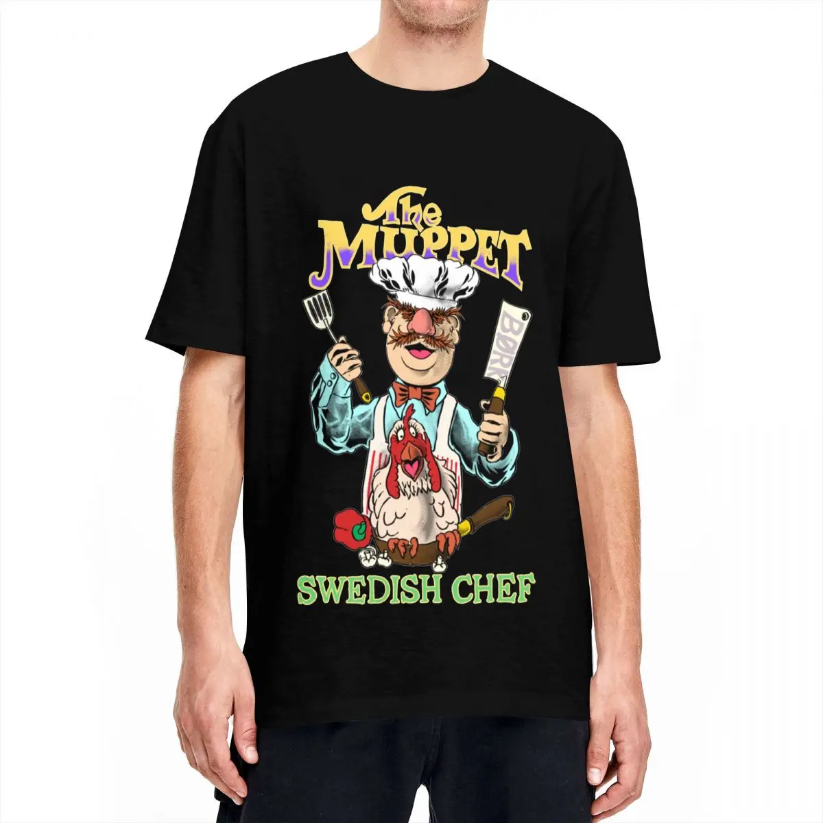 Swedish Chef Muppet Show T-Shirts Men Women Awesome Cotton Tees O Neck Short Sleeve T Shirts Graphic Printed Clothes