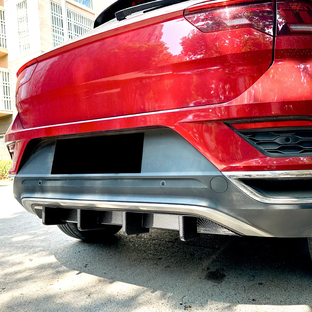 

For Volkswagen T-Roc Standard Edition 2018-2022 Maxton Style Car Rear Bumper Diffuser Splitter Spoiler Rear Valance Trims