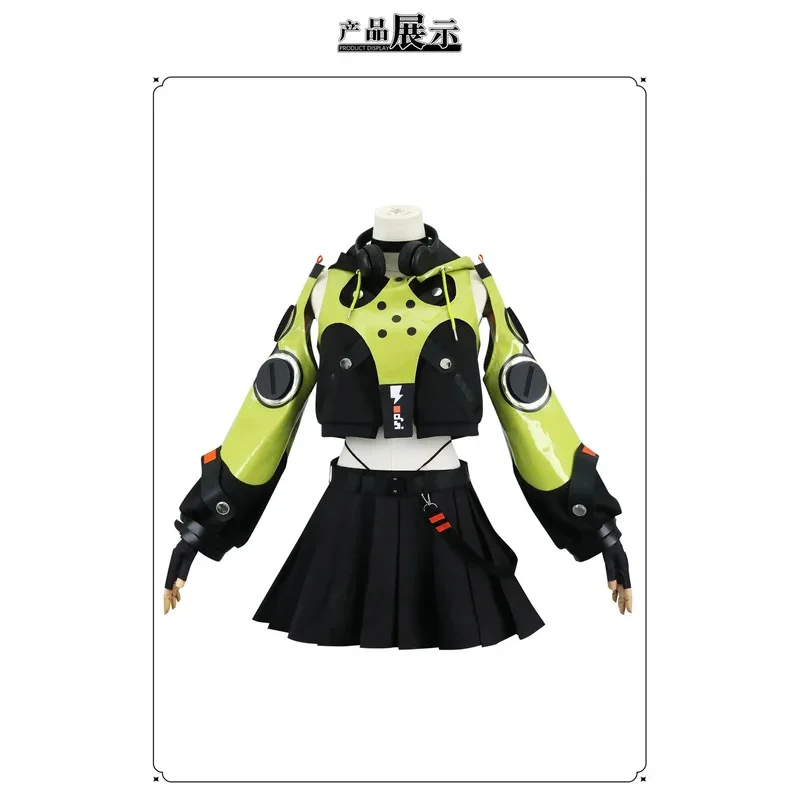 Zenless Zone Zero Cos Anby Demara Cosplay Costume No Headphones Women Girls Uniform Outfits Halloween Cos Costumes