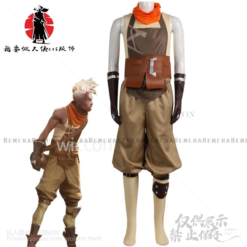 Arcane Anime League Of Legends Game LOL Cosplay Ekko Costume Halloween Carnival Suit Pants Wigs For Woman Man Cos Customized