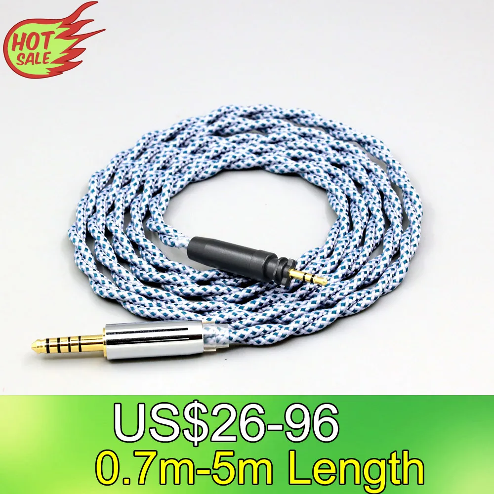 

99% Pure Silver Mix Graphene OCC Shielding Earphone Cable For Shure SRH440A SRH840A Headphone LN008674