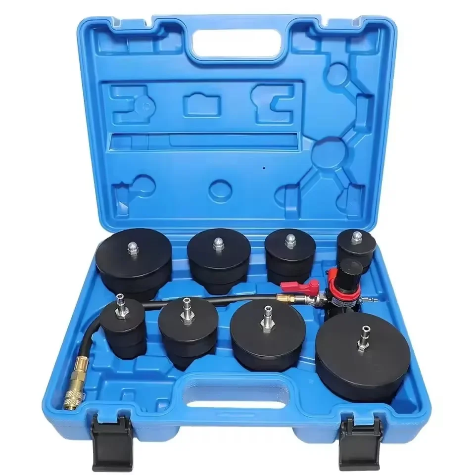 9-in-1 Kit Turbocharger System Leak Tester Sheet Metal Repair Pulley System Detector Auto Maintenance Tools