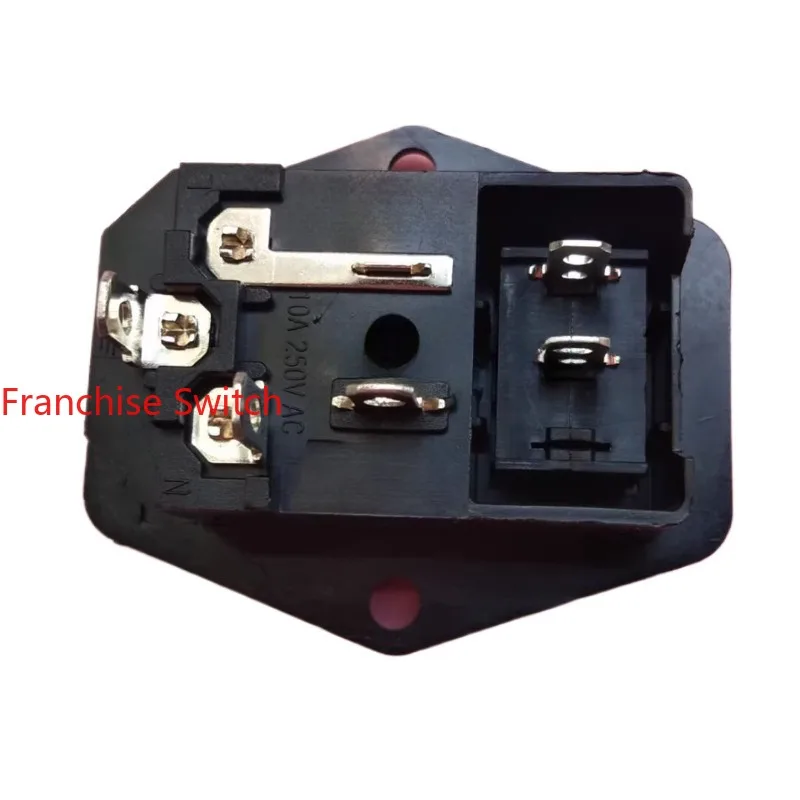 10PCS Genuine JR-101-1FR 3-in-1 AC power socket with two feet and  gears switch certified