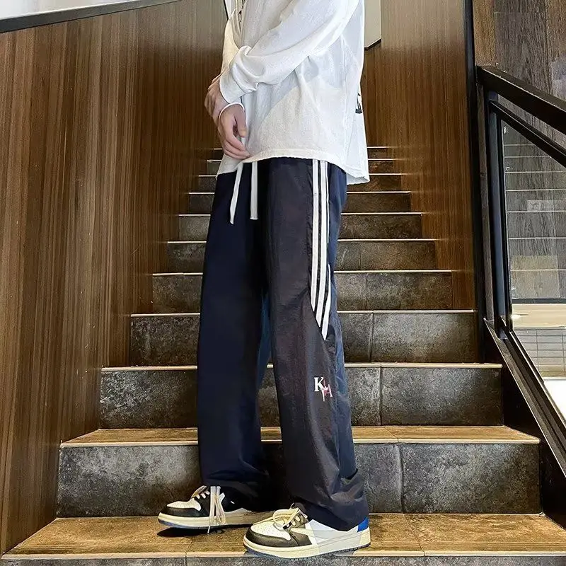 Drooping Wide-Leg Pants Men's and Women's Casual Pants Summer Autumn High Street American Youth Ins Fashion Sports Trousers