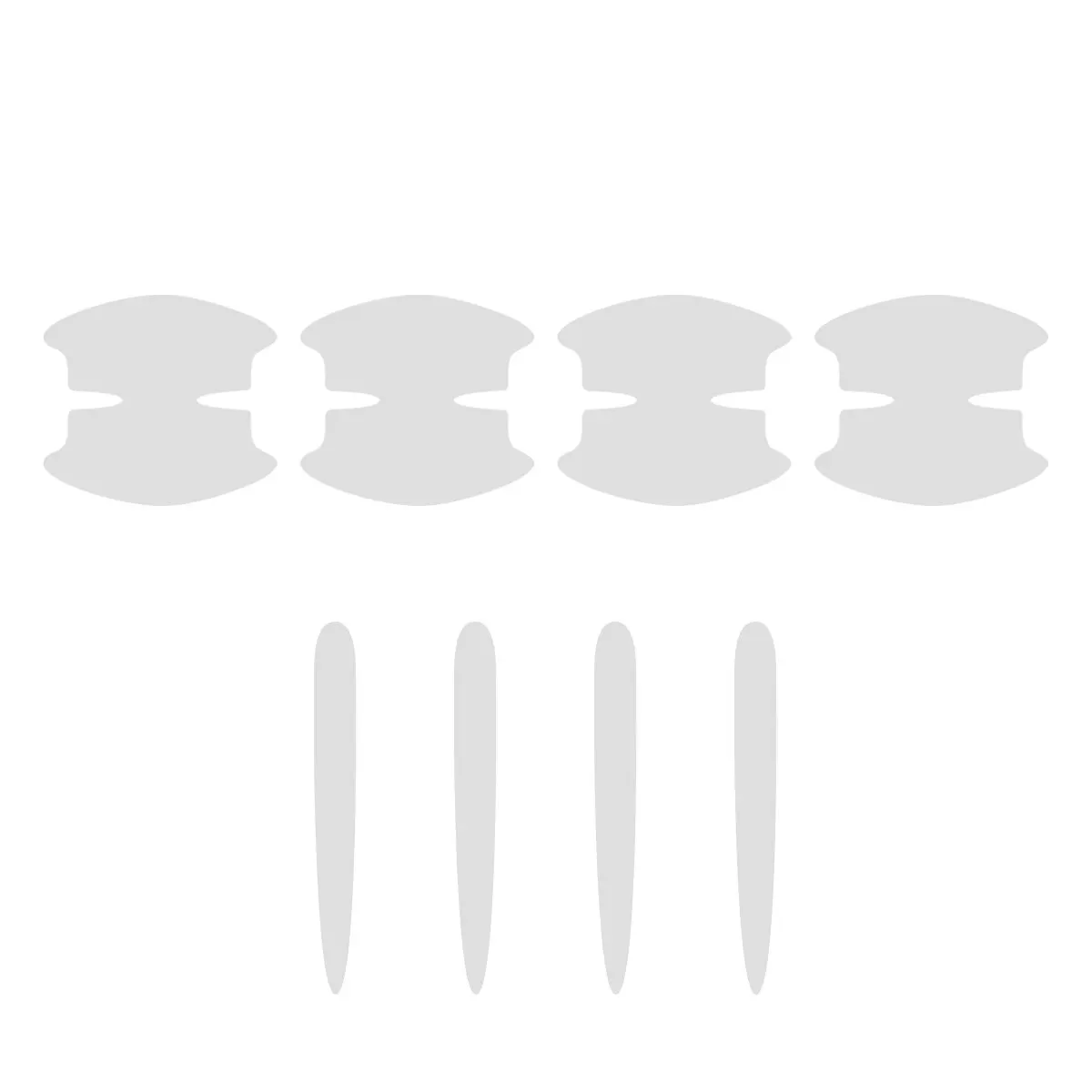 8Pcs TPU Car Door Bowl Anti-scratch Sticker Clear Door Bowl Handle Protection Sticker Paint Surface Film Car Accessories Decals image 3