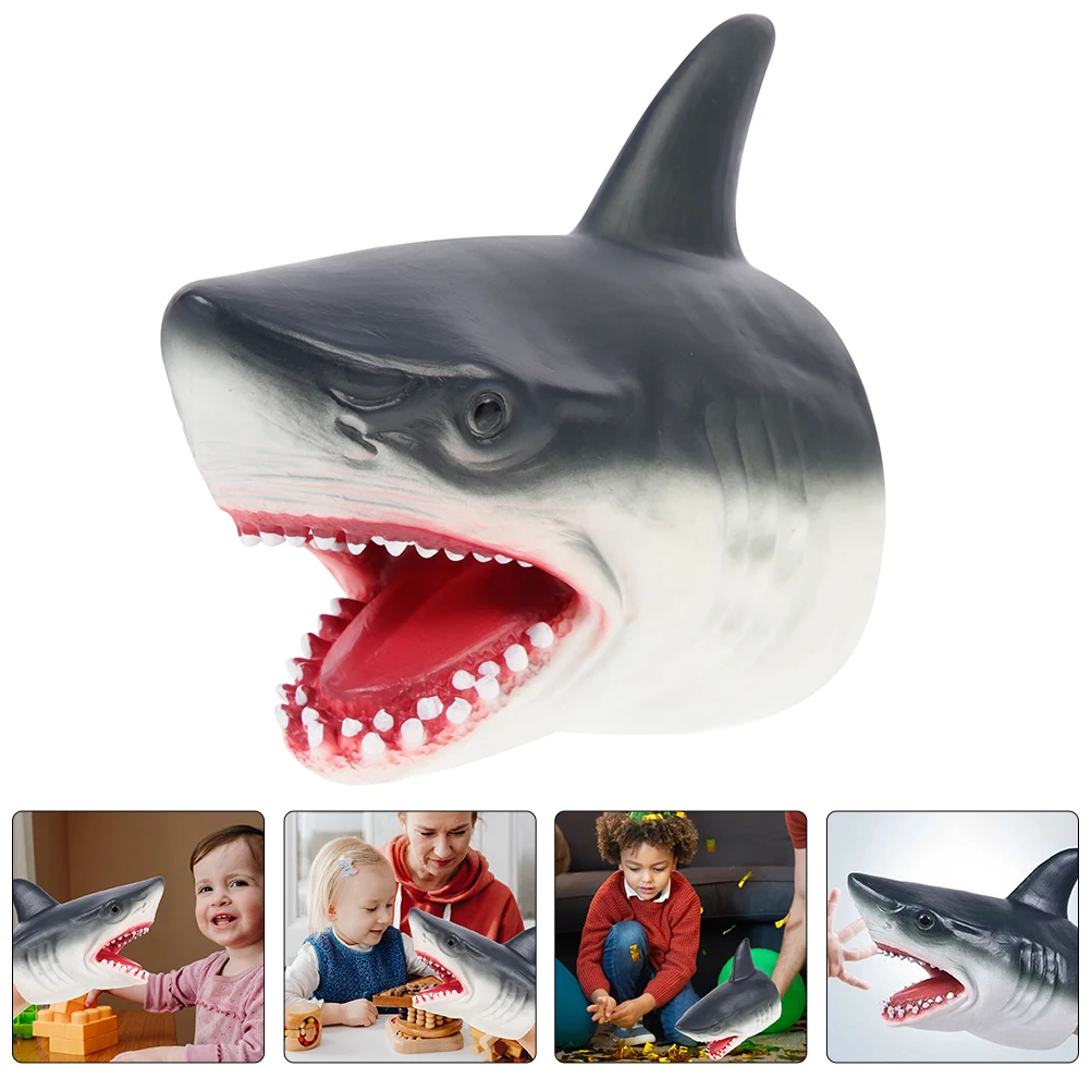 2Pcs Shark Finger Puppets Realistic Cartoon Educational Storytime Creative Children Hand Puppet for Storytelling