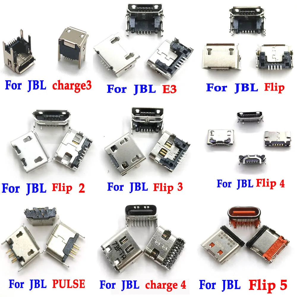 1pcs für jbl ladung 3 4 e3 flip 2 3 4 5 impuls bluetooth lautsprecher usb anschluss micro TYPE-C ladeans chluss steckdose power stecker dock