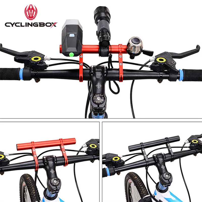 Tube Bicycle Handlebar Extender Double Clamp Alloy Bracket For 21-32mm Handlebar Extension Bike Light GPS Computer