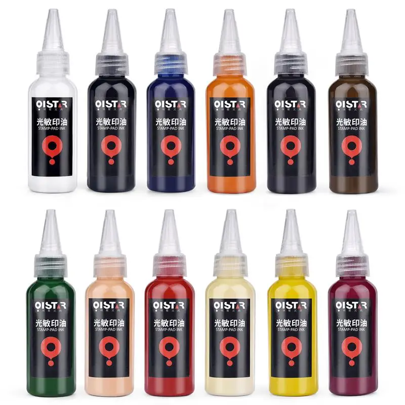 50ml Inkpad Refill Ink Rubber Stamp Oil Inking Photosensitive Seal Stamping Refill Ink For Office School Seal Supplies