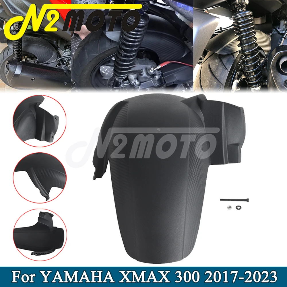 X-MAX300 Motorcycle Accessories Rear Wheel Hugger Fender Scooter Mudguard Splash Guard Cover For Yamaha X-MAX XMAX 300 2017-2023