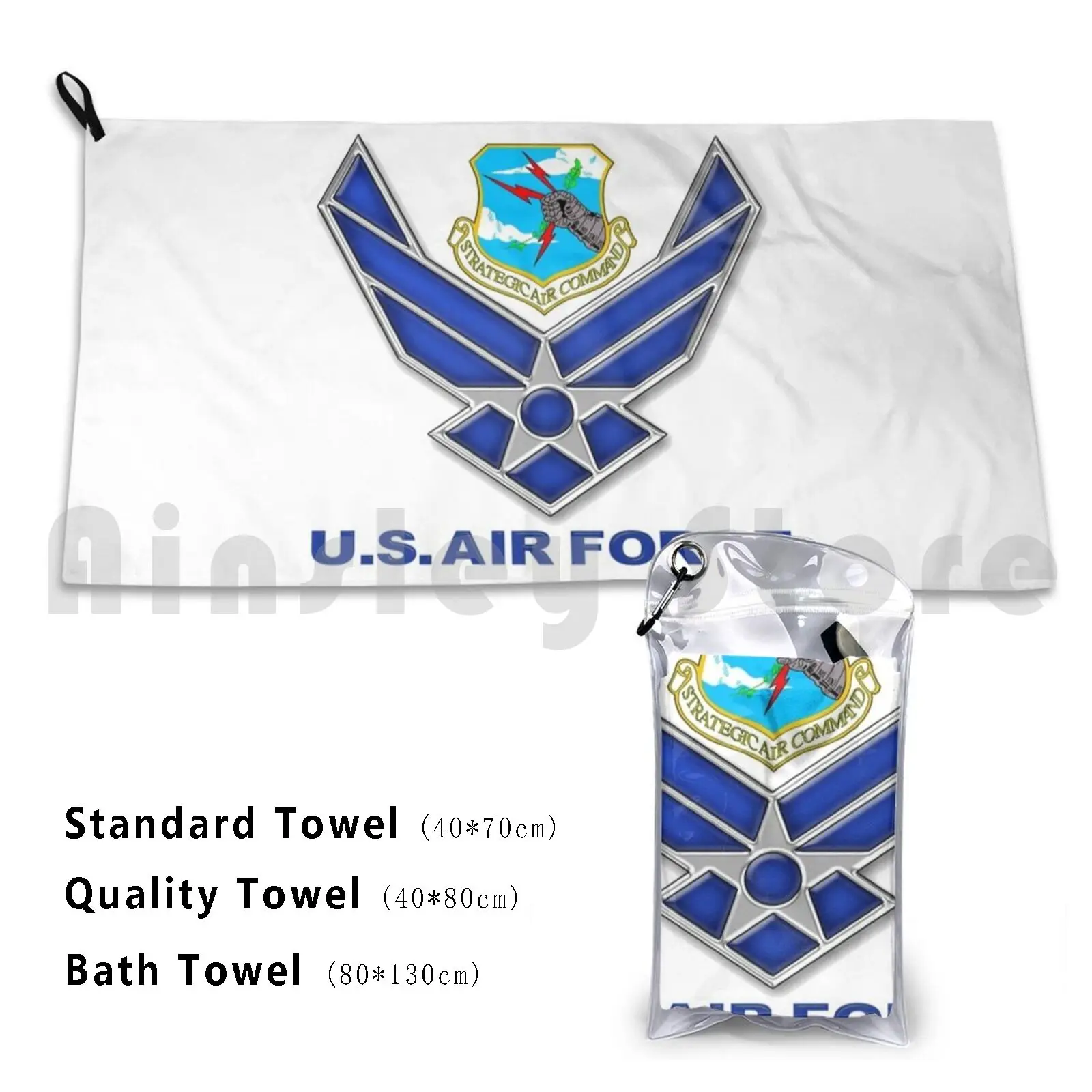 Strategic Air Command ( Sac ) Crest Custom Towel Bath Towel Usaf Us Air Force Air Force Sac Strategic Air